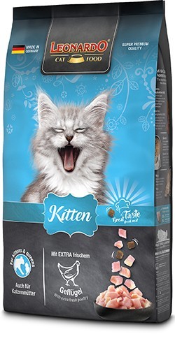 LEONARDO KITTEN Classic line Ξηρά τροφή για γατάκια έως 1 έτους και για μητέρες, με φρέσκο ψαχνό κρέας κοτόπουλου 7,5kg
